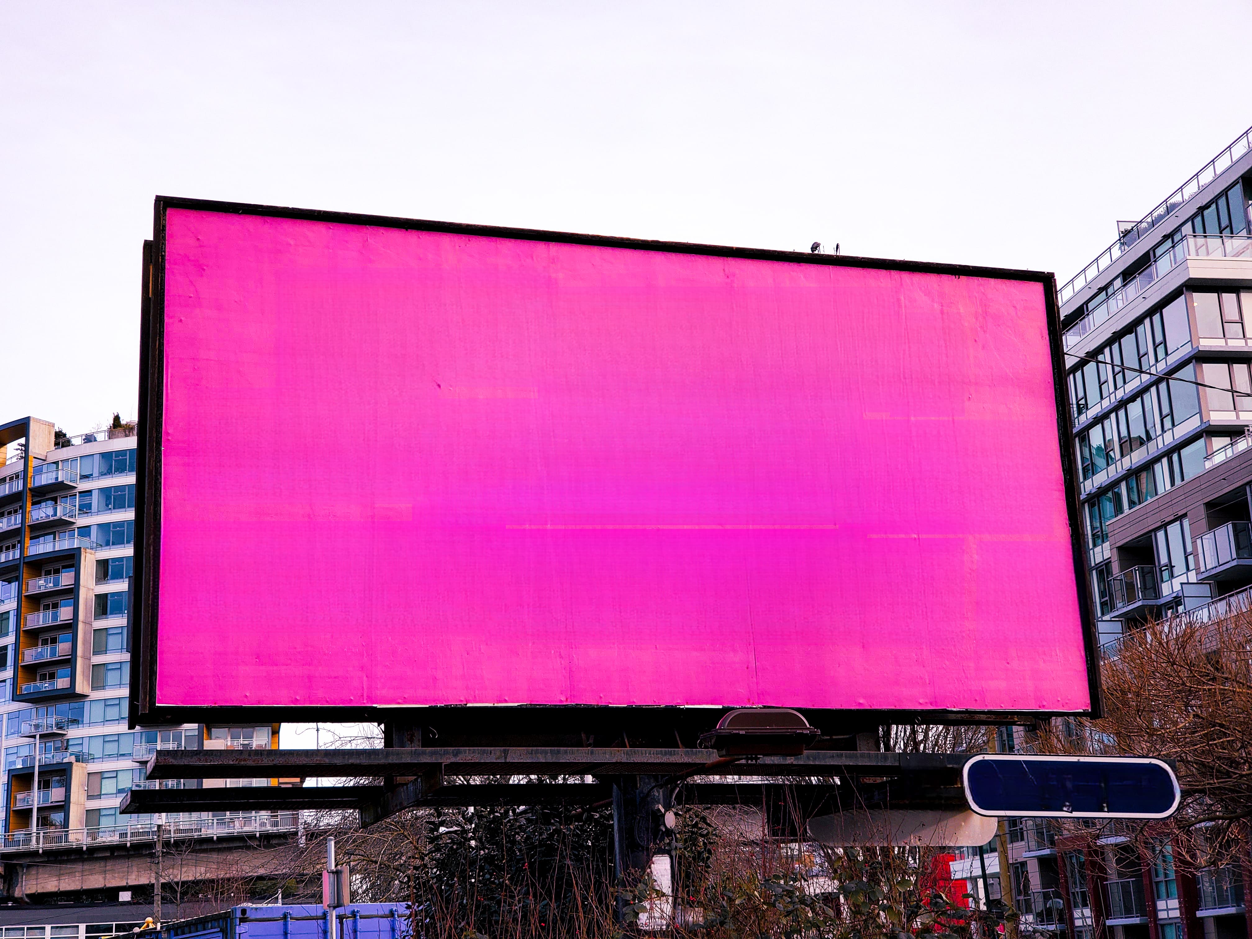 Example result showing a billboard where the text has been removed