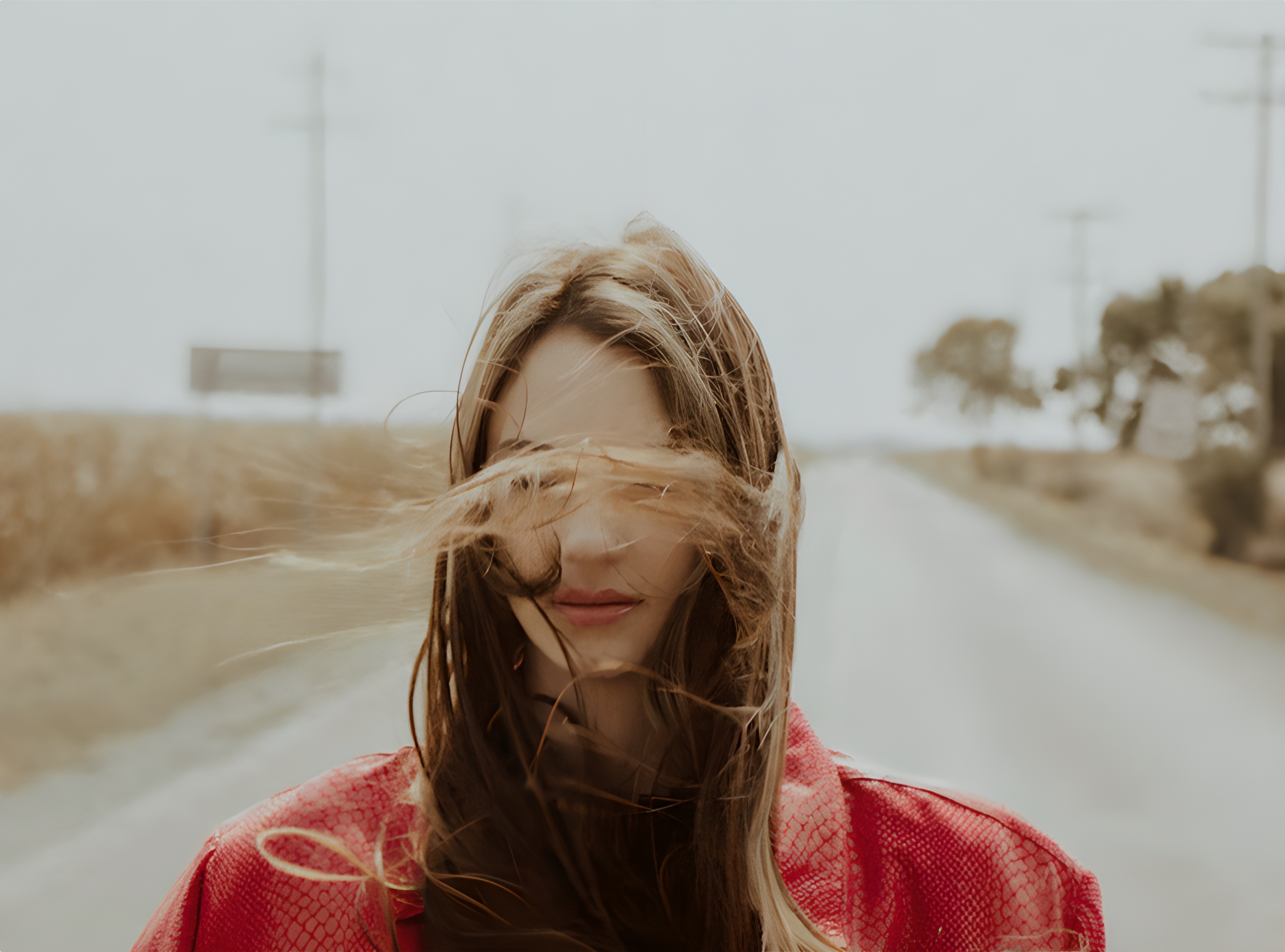 A photo of a girl where the noise has been removed