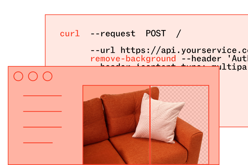 Jasper API remove background example