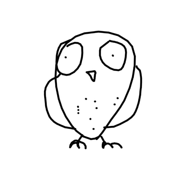 a doodle of a owl