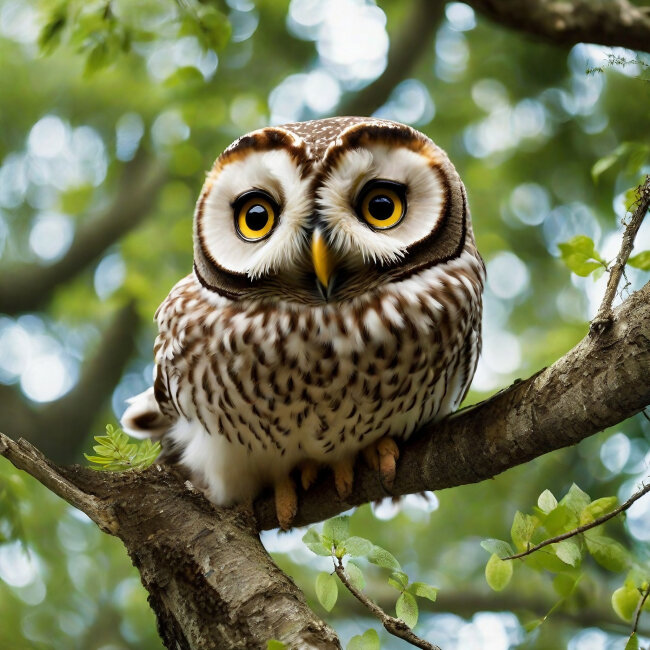 a photorealistic owl