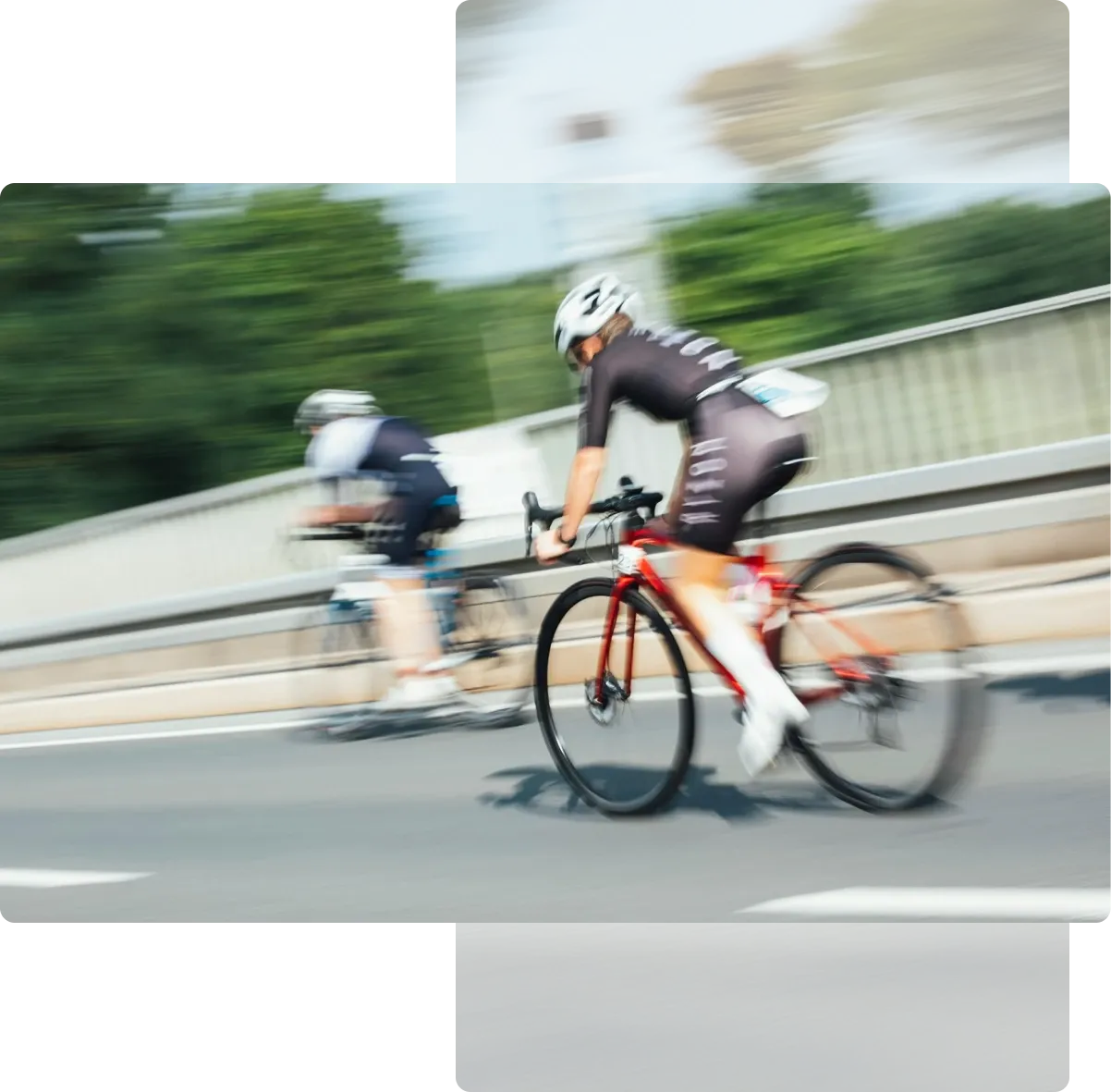 A man on a bicycle