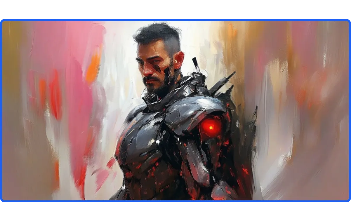 a futurist soldier resized